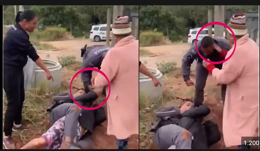 Un policía de Brasil golpeó a una abuelita durante una aparente detención.