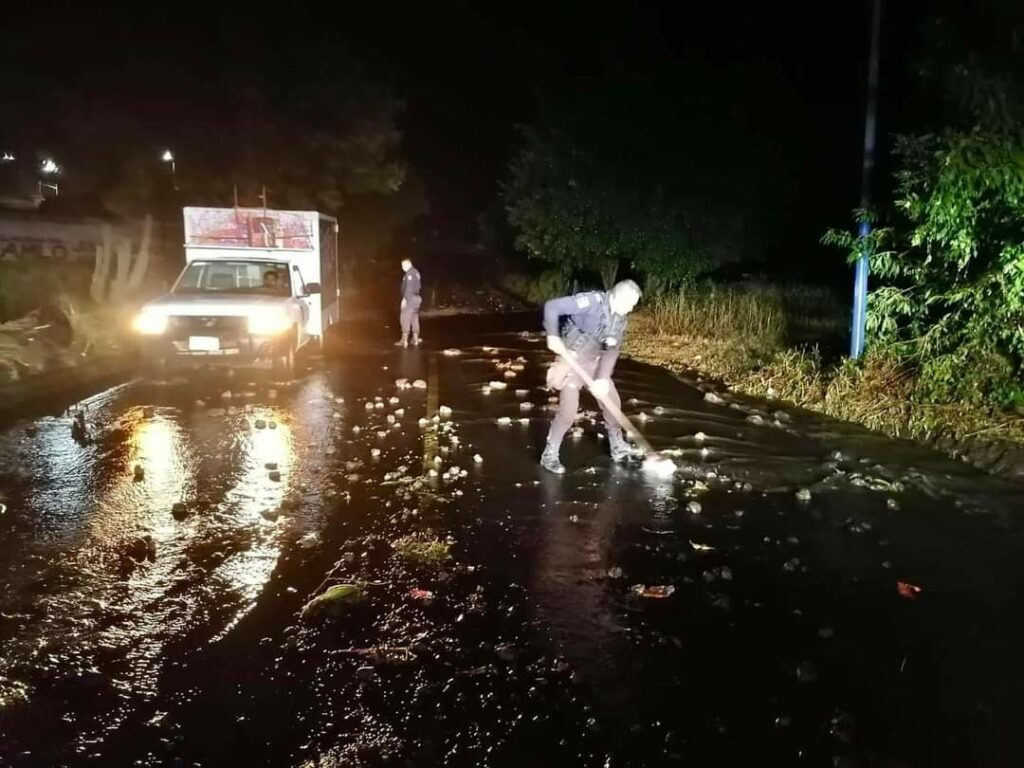 Lluvia provoca daños en Huaquechula, Puebla
