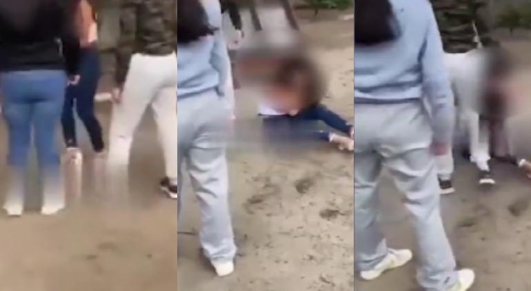 Estudiantes de secundaria golpean a una de sus compañeras en Libres, Puebla.
