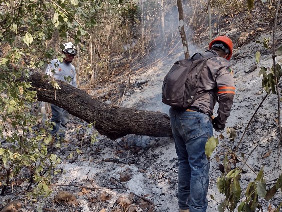 Protección Civil Continúa Con El Trabajo De Sofocación De Incendio Del Cerro Mactumatzá